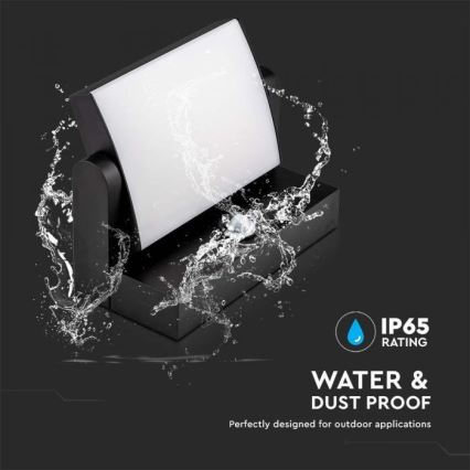LED Buitenwandlamp met sensor LED/17W/230V 3000K IP65 zwart