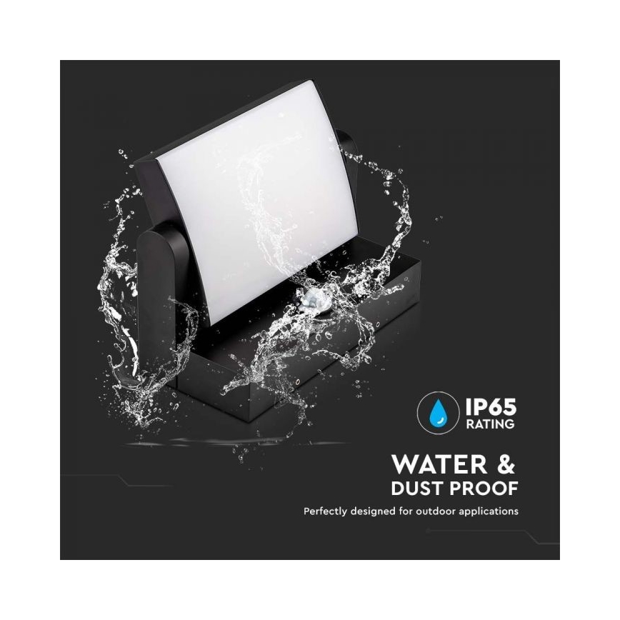 LED Buitenwandlamp met sensor LED/17W/230V 3000K IP65 zwart