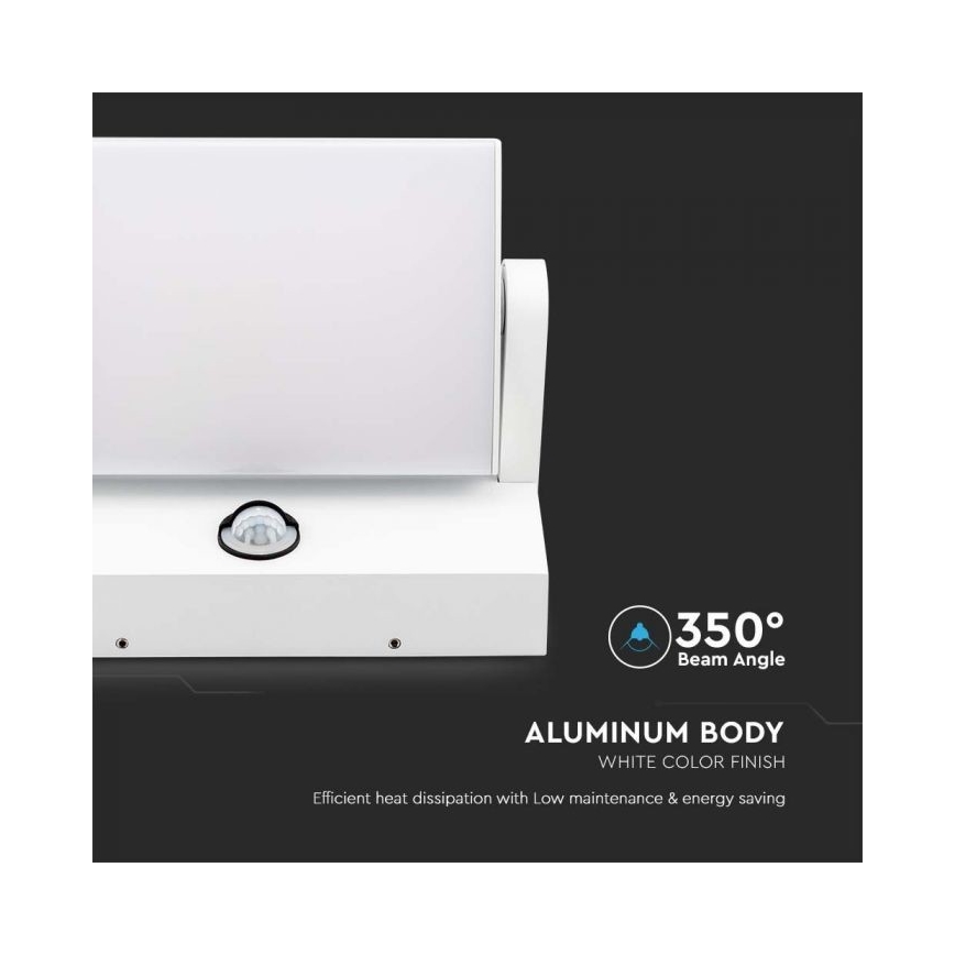 LED buitenwandlamp met sensor LED/17W/230V 4000K IP65 wit