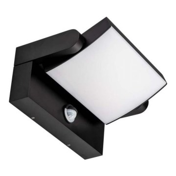 LED Buitenwandlamp met sensor LED/17W/230V 4000K IP65 zwart