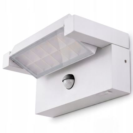 LED buitenwandlamp met bewegings- en schemersensor LED/25W/230V 3000/4000/6500K IP54 wit
