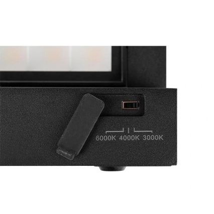 LED buitenwandlamp met bewegings- en schemersensor LED/36W/230V 3000/4000/6500K IP54 zwart