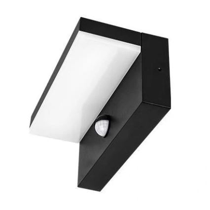 LED buitenwandlamp met sensor LED/9W/230V 4000K IP44 zwart