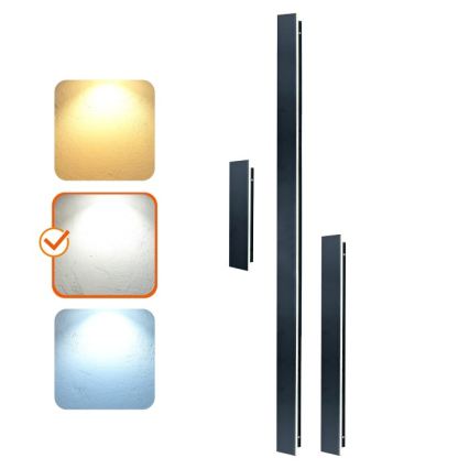 LED buitenwandlamp MIRANA LED/8W/230V 4000K IP44 30 cm zwart