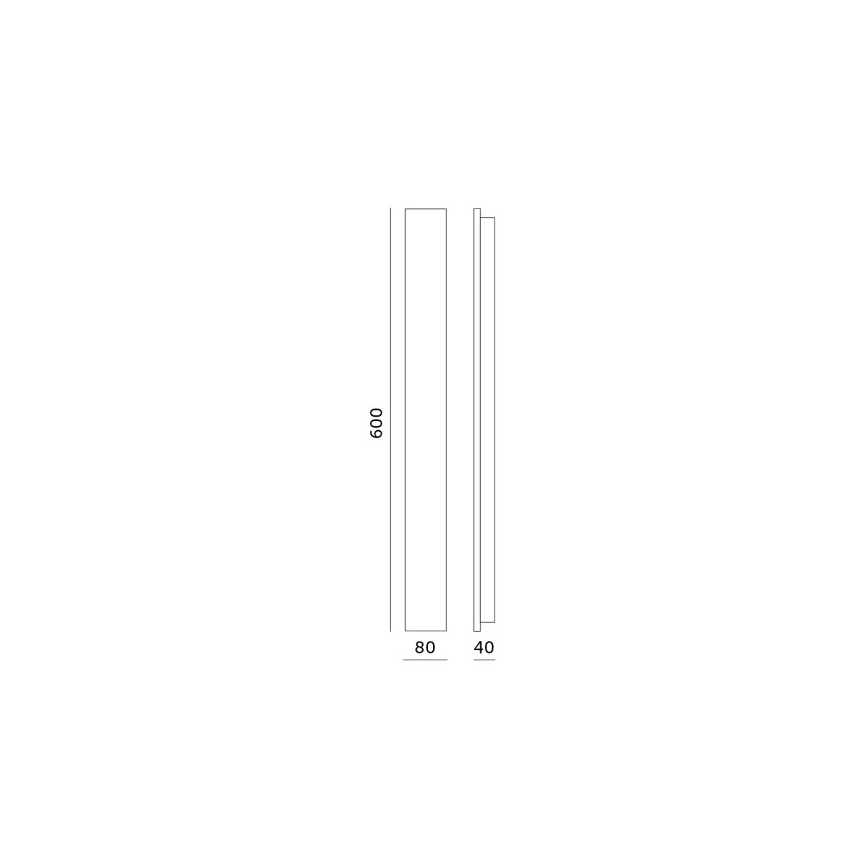 LED buitenwandlamp MIRANA S LED/12W/230V 4000K IP44 60 cm zwart