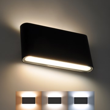 LED buitenwandlamp MODENA LED/12W/230V 3000/4000/6000K IP54 zwart