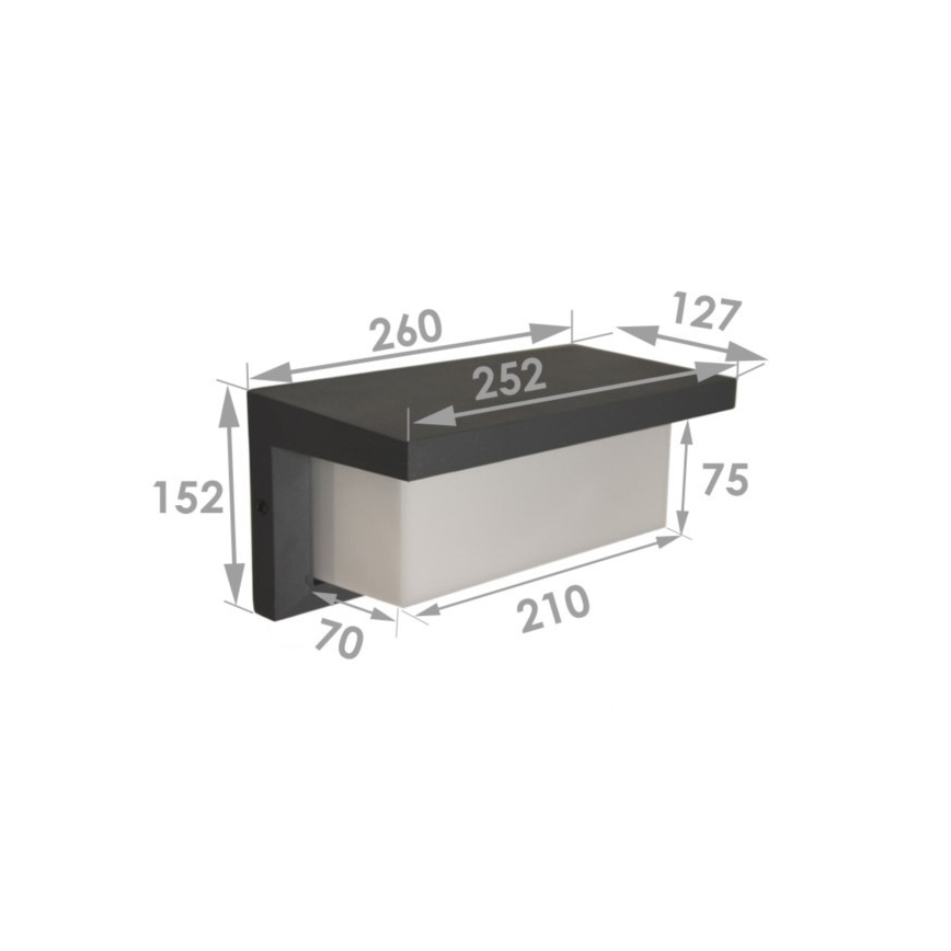 LED buitenwandlamp NEELY LED/12W/230V IP54 zwart