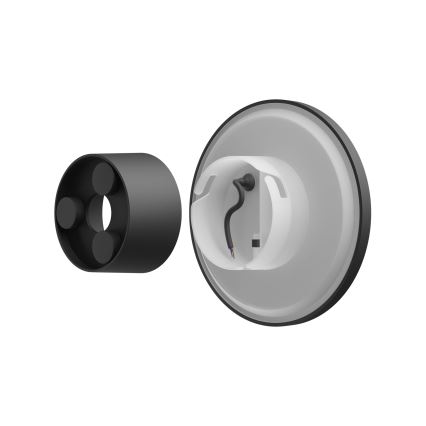 LED Buitenwandlamp PIATTA LED/9W/230V 3000/4000/6000K Ø 12 cm IP44 zwart