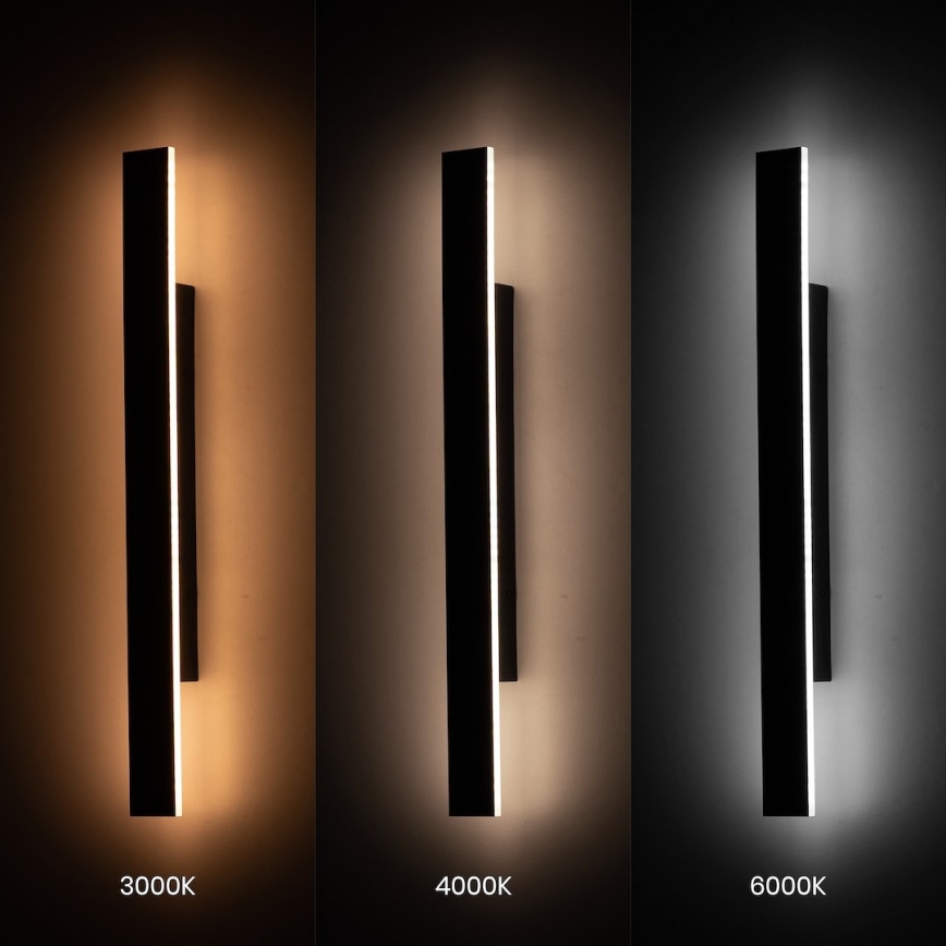 LED buitenwandlamp WOW LED/11W/230V 3000/4000/6000K 60 cm IP54 zwart