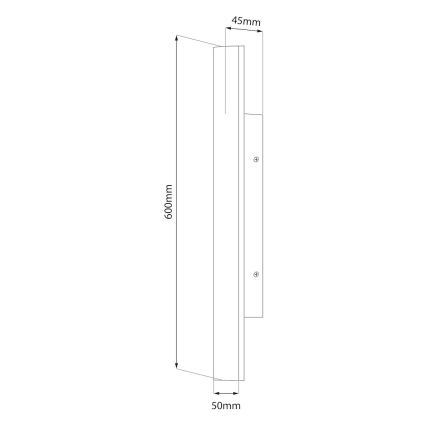LED buitenwandlamp WOW LED/11W/230V 3000/4000/6000K 60 cm IP54 zwart