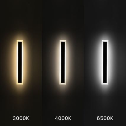 LED buitenwandlamp WOW LED/20W/230V 3000/4000/6500K 60 cm IP54 zwart
