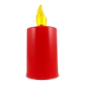 LED Candle LED/2xAA warm wit 10,8 cm rood