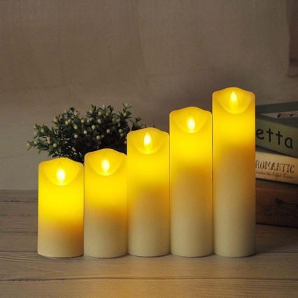 LED Candle LED/2xAA warm wit 11 cm