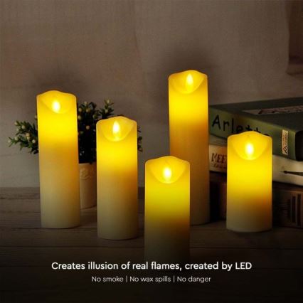 LED Candle LED/2xAA warm wit 11 cm