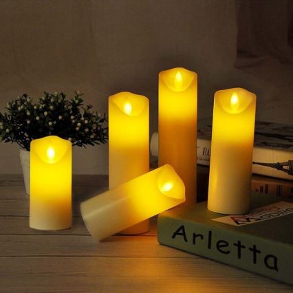 LED Candle LED/2xAA warm wit 12,5 cm