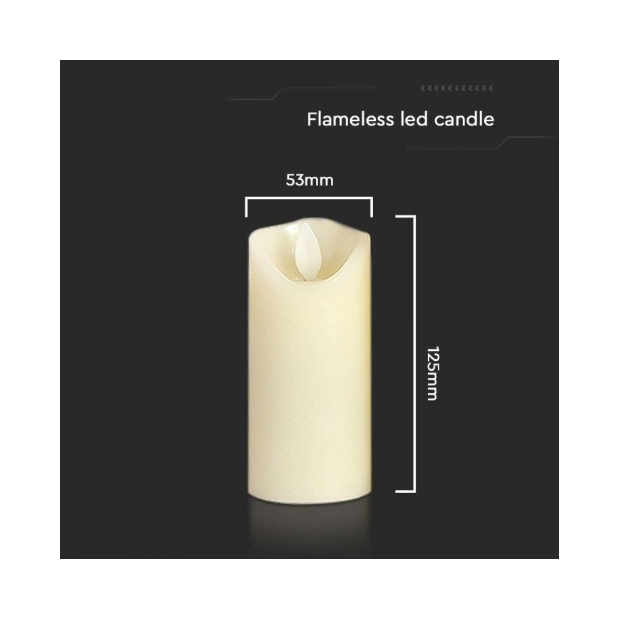 LED Candle LED/2xAA warm wit 12,5 cm