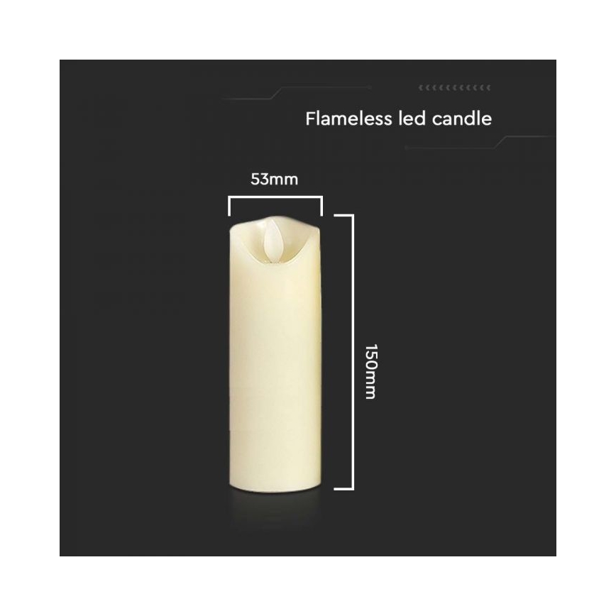 LED Candle LED/2xAA warm wit 15 cm