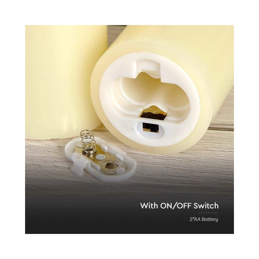 LED Candle LED/2xAA warm wit 17,5 cm
