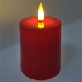 LED Candle LED/2xAA warm wit 9 cm rood