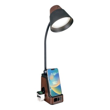 LED+CCT dimbare tafellamp met draadloos QI-opladen IDEAL LED/8W/230V 2700/4000/5000K bruin