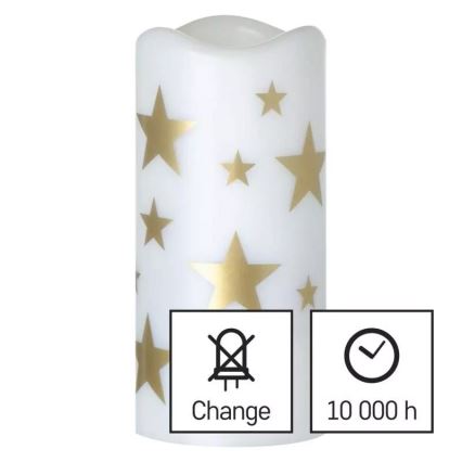LED Decoratief projector LED/3xAAA sterren warm wit