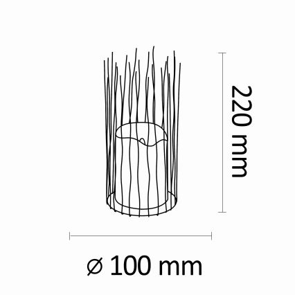 LED Decoratieve buitenverlichting NYBORG LED/2xAA 22 cm IP44 warm wit