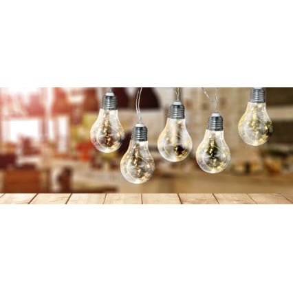 LED decoratieve lichtsnoer SMOLDER 2,1 m 10xLED/2xAA