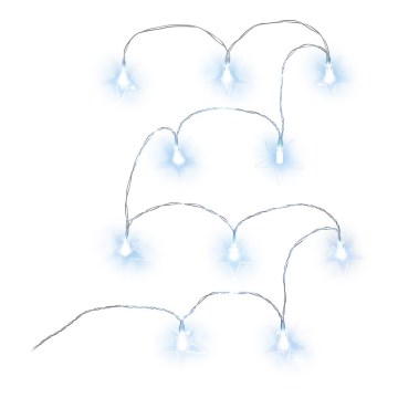 LED decoratieve slinger 10xLED/2xAA 1,8m koel wit