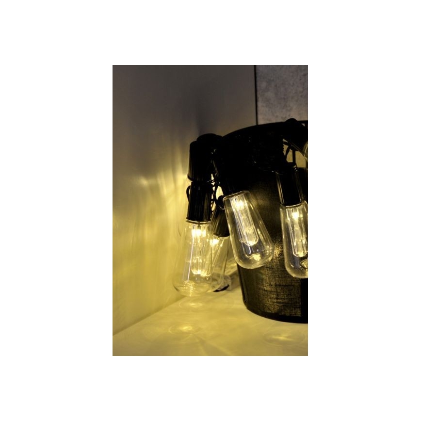 LED decoratieve slinger EDISON 2,65 m 10xLED/2xAA