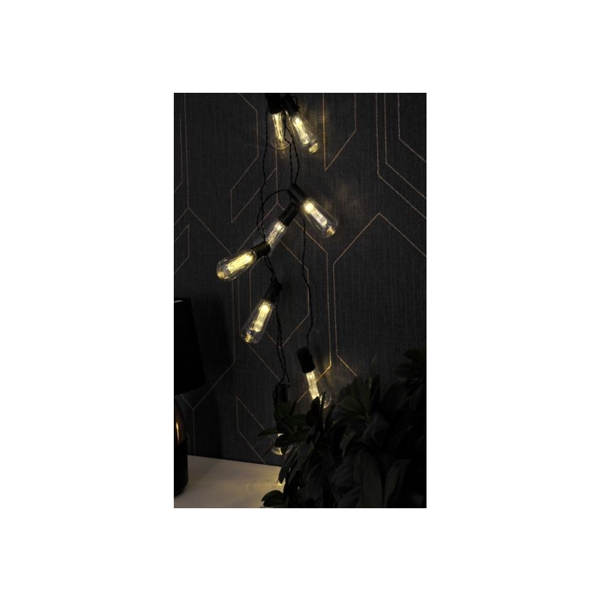 LED decoratieve slinger EDISON 2,65 m 10xLED/2xAA