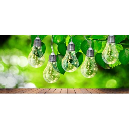 LED-decoratieve slinger SMOLDER 2,1 m 10xLED/2xAA