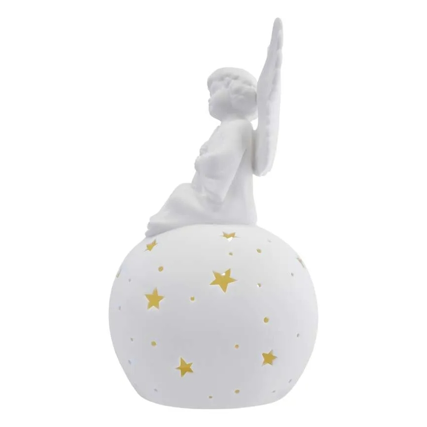 LED Décoration de Noël LED/0,4W/2xAA ange en céramique