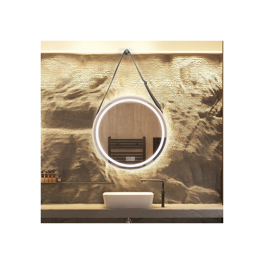 LED Dimbaar badkamer verwarmde verlicht spiegel LED/20W/230V 4000K IP44