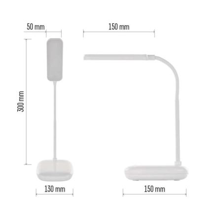 LED Dimbaar flexibel tafellamp LED/12W/230V 3000K/4000K/6500K wit