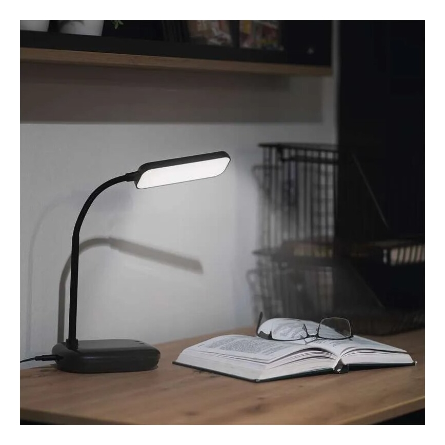 LED Dimbaar flexibel tafellamp LED/12W/230V 3000K/4000K/6500K zwart