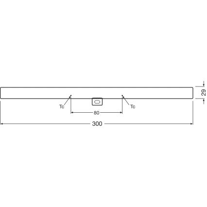 LED Dimbaar fluorescerend buis S14d/3W/230V 2700K 30 cm CRI 90 - Osram