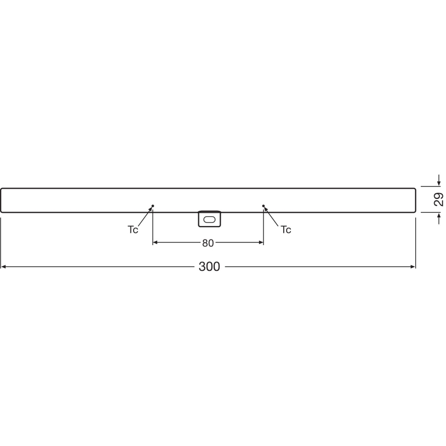 LED Dimbaar fluorescerend buis S14d/3W/230V 2700K 30 cm CRI 90 - Osram