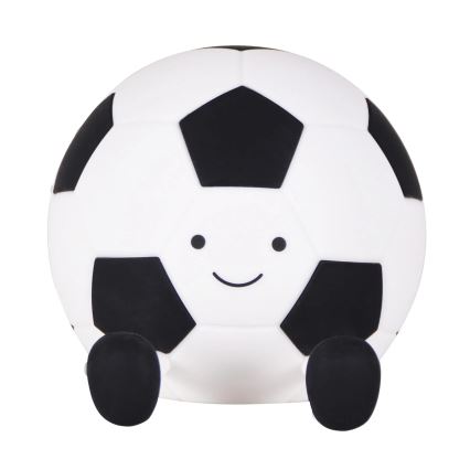 LED Dimbaar kinder aanraken lamp FOOTBALL LED/2W/5V USB 1200 mAh wit/zwart