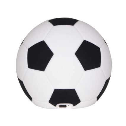 LED Dimbaar kinder aanraken lamp FOOTBALL LED/2W/5V USB 1200 mAh wit/zwart