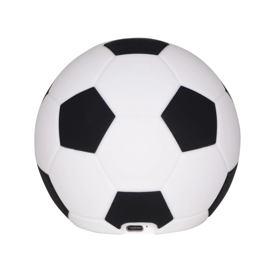 LED Dimbaar kinder aanraken lamp FOOTBALL LED/2W/5V USB 1200 mAh wit/zwart