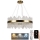 LED Dimbaar kristal Hanglamp aan een touw LED/110W/230V 3000-6500K goud + afstandsbediening