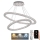 LED Dimbaar kristal Hanglamp aan een touw LED/160W/230V 3000-6500K zilver + afstandsbediening