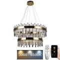 LED Dimbaar kristal Hanglamp aan een touw LED/190W/230V 3000-6500K + afstandsbediening