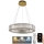 LED Dimbaar kristal Hanglamp aan een touw LED/40W/230V 3000-6500K chroom/goud + afstandsbediening