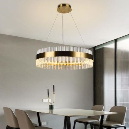 LED Dimbaar kristal Hanglamp aan een touw LED/40W/230V 3000-6500K + afstandsbediening