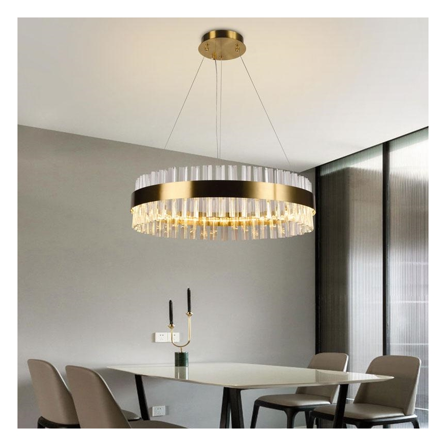 LED Dimbaar kristal Hanglamp aan een touw LED/40W/230V 3000-6500K + afstandsbediening