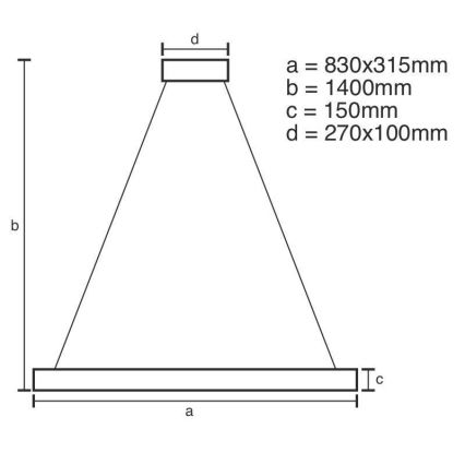 LED Dimbaar kristal Hanglamp aan een touw LED/45W/230V 3000-6500K + afstandsbediening