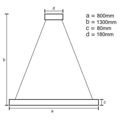 LED Dimbaar kristal Hanglamp aan een touw LED/50W/230V 3000-6500K + afstandsbediening