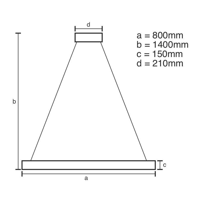 LED Dimbaar kristal Hanglamp aan een touw LED/55W/230V 3000-6500K + afstandsbediening