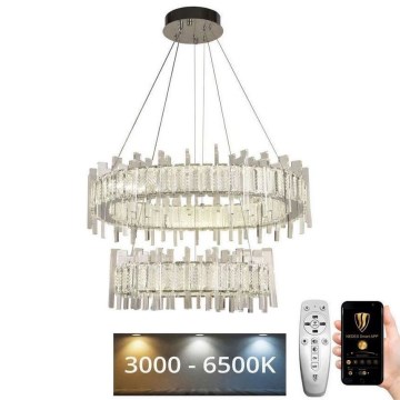 LED Dimbaar kristal Hanglamp aan een touw LED/65W/230V 3000-6500K + afstandsbediening